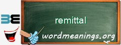 WordMeaning blackboard for remittal